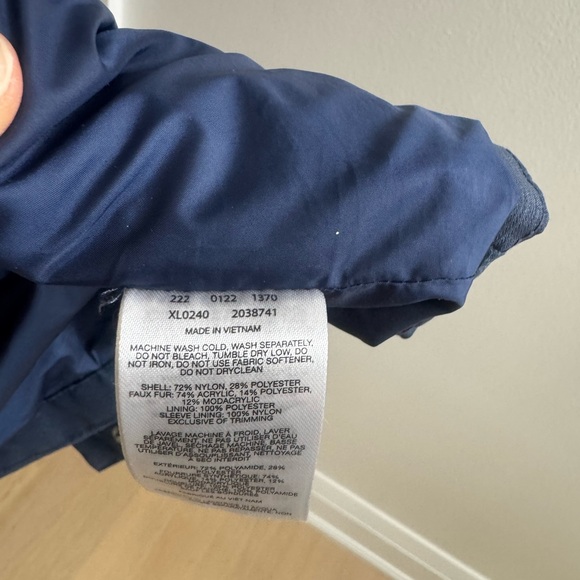 Columbia Omni -Tech Blue Gray Hooded Parka L - Picture 9 of 9